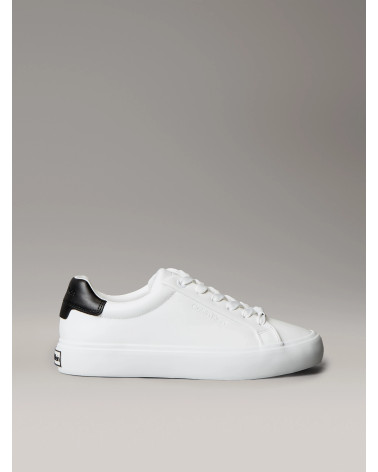 Calvin Klein White Lace-Up Sneakers for Stylish Comfort